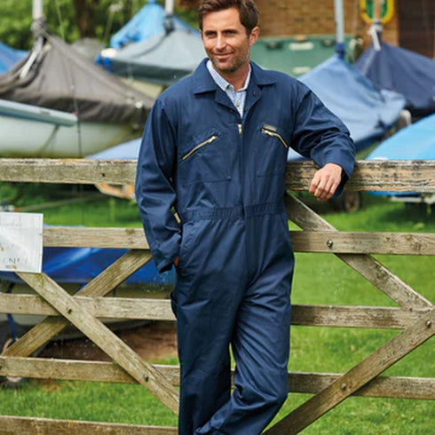 SUPERCHAMPION ZIP-FRONT COVERALL NAVY